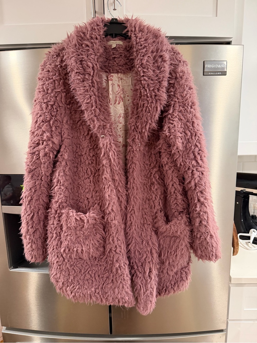 Wonderly Teddy Coat in Dusty Mauve
